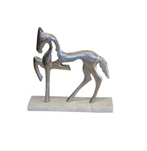 Load image into Gallery viewer, Nickle Plated Prancing Horse Deco
