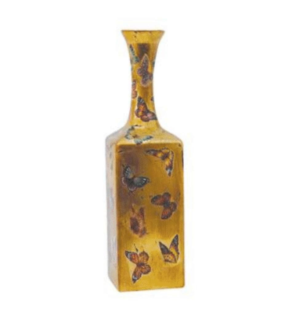 Gold butterfly print vase Set